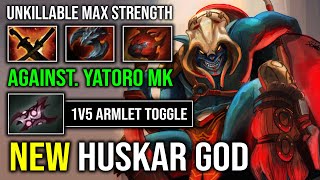 NEW HUSKAR GOD 1v5 Armlet Toggle Max Strength Unkillable Hard Carry Against Yatoro MK Dota 2 [upl. by Herrera283]