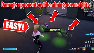 Damage Opponents While Aiming Down Sights With Scoped Weapons 450  Fortnite Week 4 Quest [upl. by Nolyaw805]