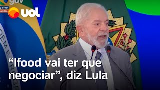 Lula cobra iFood ao assinar PL com regras para motoristas de aplicativo ‘Vai ter que negociar’ [upl. by Eissalc]