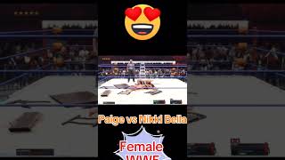 Paige vs Nikki Bella AJ Lee Female Wrestler shorts Nikki Bella Paige romanreigns shortvideo [upl. by Sivet739]