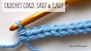 Crochet Cord Tutorial  Simple Fast Easy [upl. by Zilla]