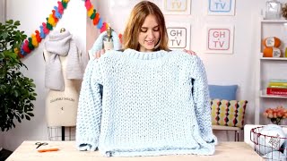 How To Knit A Chunky Wonderwool Sweater From Wool amp The Gang  Good HouseKeeping [upl. by Lamoree851]