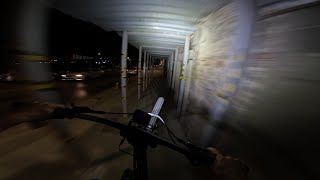 Urban Downhill  Freeride Night Ride W Magicshine Monteer 6500 Lumen Bike Light [upl. by Anayd]