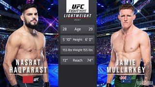 NASRAT HAQPARAST VS JAMIE MULLARKEY FULL FIGHT UFC VEGAS 83 [upl. by Aicenra]