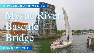 Mystic River Bascule Bridge Opening  Mystic CT [upl. by Hitchcock]