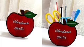 Diy Cute Pen HolderHow To Make Pen Holder with CardboardCraftHandMade Creator [upl. by Kerek]