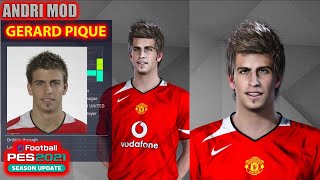 PES 2021  FREE DOWNLOAD FACE YOUNG GERARD PIQUE [upl. by Calia998]