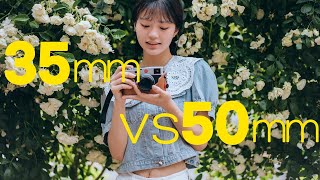 장비썰 인물사진 35mm vs 50mm 하나만 쓴다면 어떤렌즈를 고를까 [upl. by Wilmer]