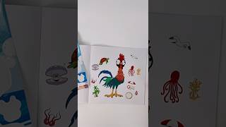 Moana 2 Disney Movie DIY Decorate with Sticker Book cooltoys [upl. by Ainar]