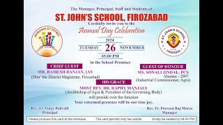 Annual Day Celebration 26Nov2024  STJOHNS SCHOOL  FIROZABAD [upl. by Adnama]