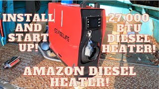 How to Install and Review on 27000 BTU Chinese Diesel heater Will it heat the barn Worth buying [upl. by Basil]