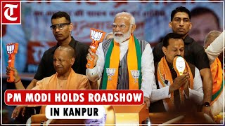 Lok Sabha election 2024 PM Modi holds roadshow in Kanpur in Uttar Pradesh for BJP’s candidates [upl. by Aicirtam]