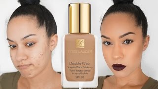 Estee Lauder Double Wear Foundation Review  Demo [upl. by Eniamrahs218]