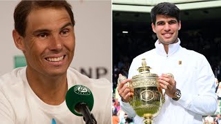 Rafael Nadal sends touching message to Carlos Alcaraz after Wimbledon triumph [upl. by Hadeis]