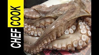 Xταπόδι Πώς το καθαρίζουμε  How to Cook Octopus recipes [upl. by Yras]