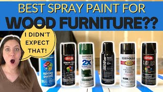 The Best Spray Paint for Wooden Furniture  Rustoleum VS Krylon VS Behr VS Color Place [upl. by Zeuqirdor590]