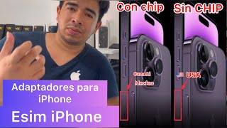 Adaptadores para iPhone 14 eSIM conversión con chip físico para recargas TELCEL sin contratar PLAN [upl. by Pietro]