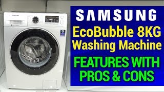 Samsung EcoBubble 8KG Front Load Washing Machine Features  Model WW80J5410GSTL  Pros and Cons [upl. by Yuri]