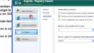 Argente Registry Cleaner tutorial en español [upl. by Paff]