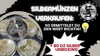 Silbermünzen Verkaufen💰 So Ermittelst Du Den Wert Richtig  80 OZ Silber Unboxing [upl. by Leis]