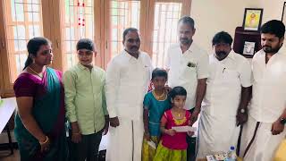 Honourable Minister ARaja BSC ML MP visiting our House  Kunnam Ramesh Rajendran DMK IT Wing [upl. by Ayim]