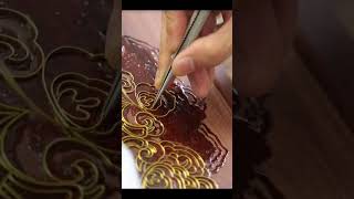 The production process of cloisonne cloisonne art diy painting cloisonneenamel [upl. by Eednam]