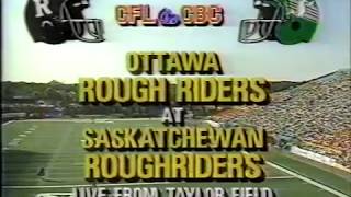 1989 CFL Ottawa Rough Riders  Saskatchewan Roughriders part 1 [upl. by Aryc]