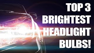 Top 3 Brightest Headlight Bulbs Tested Halogen [upl. by Naimerej291]