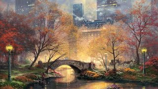 Central Park in the Fall by Thomas Kinkade  illustrations by Roya Asli [upl. by Augusto]