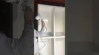 HVLP Spray Gun  Spray Painting Cabinets [upl. by Lertnom]