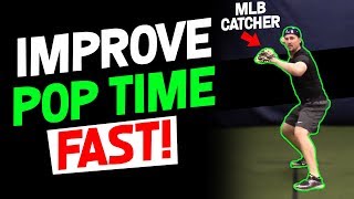 CATCHER THROWING DRILLS Improve Pop Time with these Catcher Footwork Drills FAST [upl. by Enitsrik]