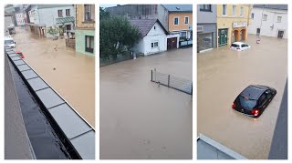 Floods in Böheimkirchen Austria  15092024 hochwasser Österreich Niederösterreich [upl. by Avehs856]