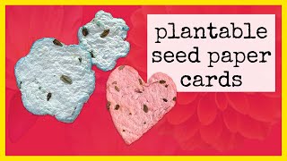 🌻🌷📄 Plantable Seed Paper Card Tutorial [upl. by Yrrac]