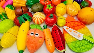 Oddly Satisfying Video  How to Cutting Wooden Fruits and Vegetables ASMR  Cutting Plastic fruits [upl. by Hnad]