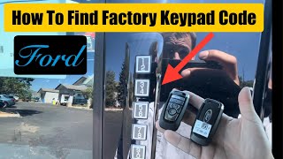 How To Find Ford 150 Keypad Factory Code [upl. by Alyahsat]