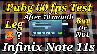 Infinix Note 11s Pubg 60fps test after 10 month  leg 🥵 [upl. by Anpas]