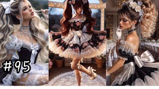 95 Satin Maids 2 Petticoats Frills Ribbons amp Ruffles 1440p frenchmaid satindress [upl. by Ikey]