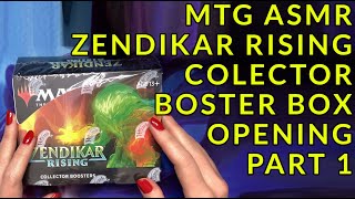 MTG ASMR  ZENDIKAR RISING COLLECTORS BOOSTER BOX OPENING  PART 1  LIZBETH EDEN [upl. by Oker]