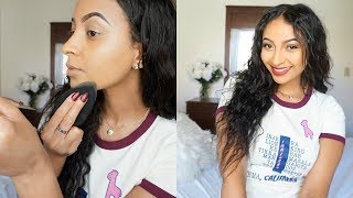 15 min Makeup Look Huda Beauty Foundation and Easy Bake Setting Powder [upl. by Inaflahk]