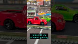 Ford F150 lightning vs Holden SS Ute hotwheels racing streetracing f150 holden [upl. by Filahk23]