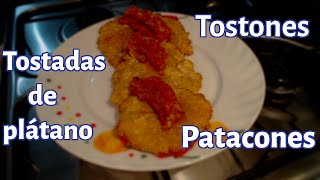 receta para preparar Patacones o Tostones grandes [upl. by Conlen]