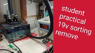 Student live practical 19V short removing successful 19v Shorting Remove Laptop 19v Remove easy [upl. by Nohsav328]