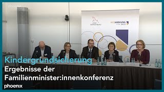 Kindergrundsicherung Ergebnisse der Familienministerinnenkonferenz [upl. by Bonnette]