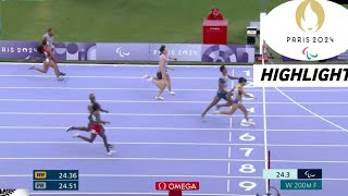 Paralympic 2024 Athletics Womens 200m T11 Final Highlights Today  Geber Dos Santos Breaks Gold [upl. by Nonie927]