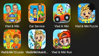 Vlad amp Niki Its Supermarket TimeCar ServiceCarsPuzzles12 LocksMusic BandVlad amp Niki Run [upl. by Noramac]