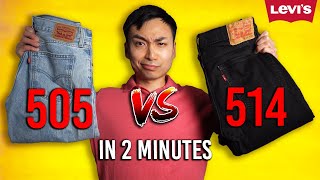 Which Jean Is Better  Levis 505 Regular vs 514 Straight [upl. by Eeryn]