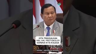 Tinggalkan protokoler amp peodal kita kolega prabowo kabinetmerahputih presiden indonesia shorts [upl. by Eniamaj]