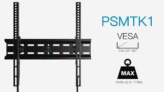 PERLESMITH PSMTK1 Tilt TV Wall Mount with Pull Cord Locks  Mount Your TV Securely [upl. by Georas]