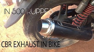 EXHAUST INSTALLATION amp FULL SOUND IN HONDA SHINE  CBZ [upl. by Norval]