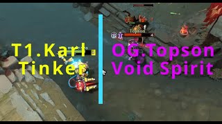 OGTopson vs T1Karl Midlane Duel Part 1  TI10 Hype [upl. by Jennings15]